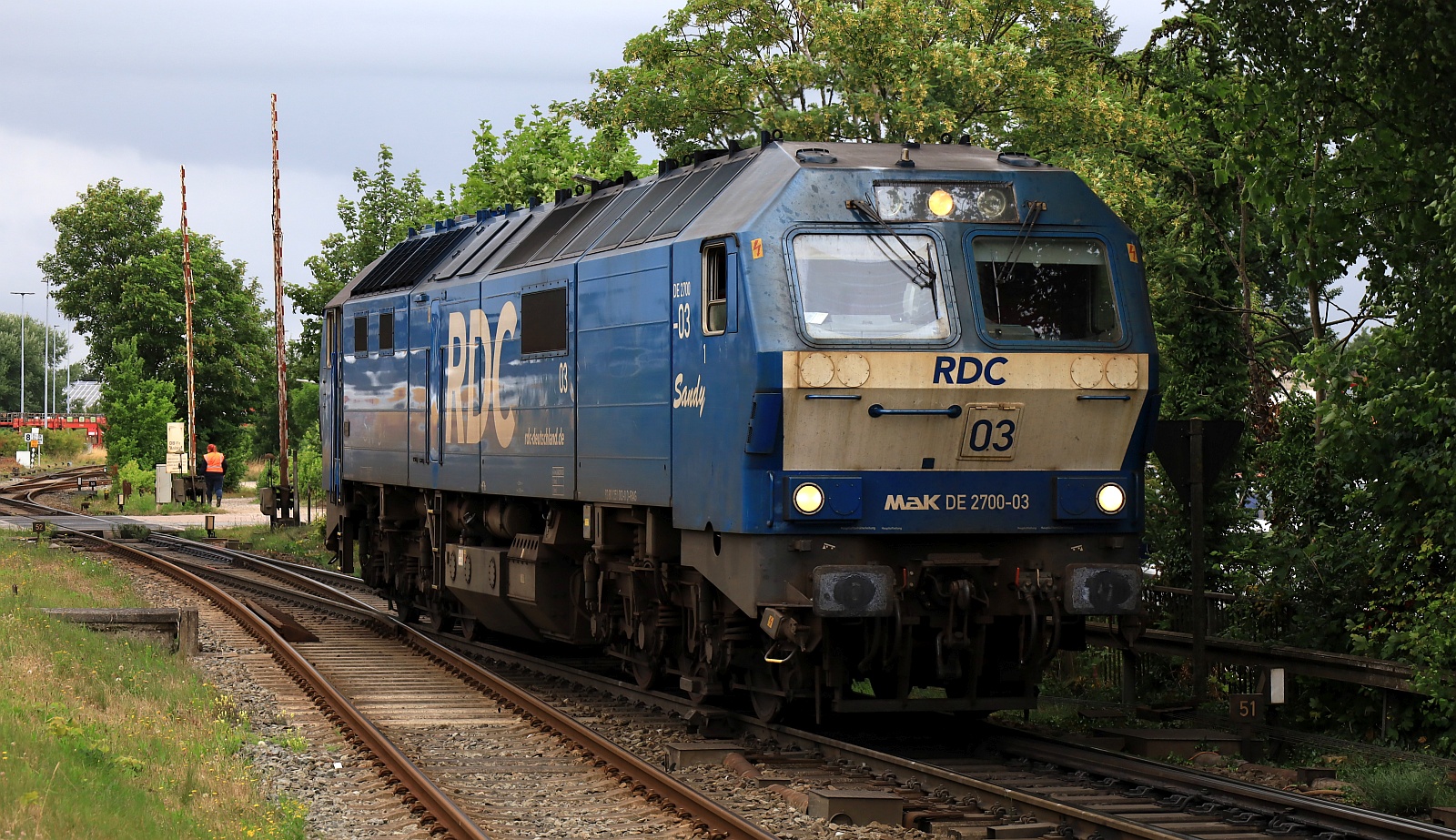 RAG/RDC 251 003-0 beim umsetzen im Bhf Niebüll. 15.07.2025