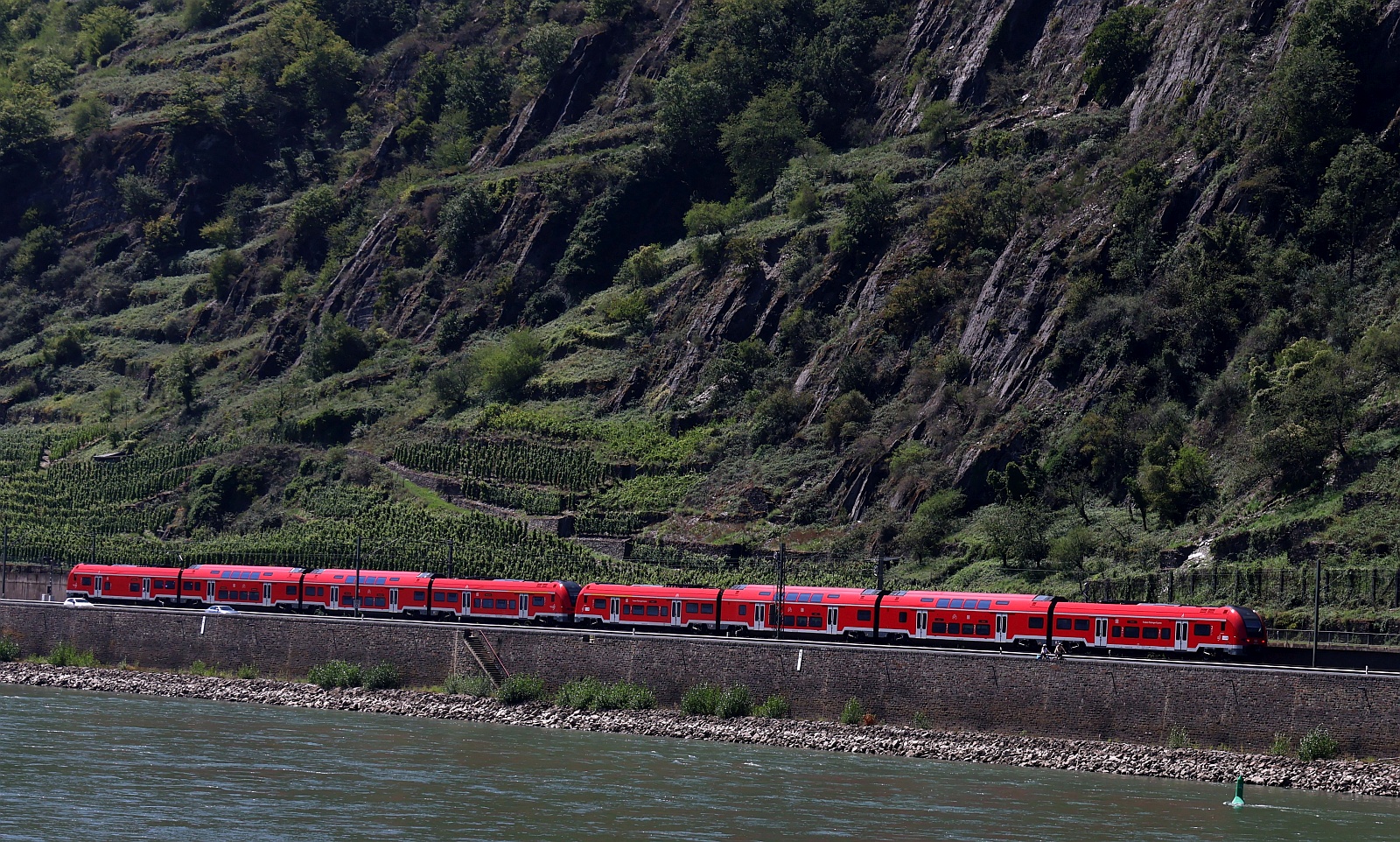 �berraschend kamen 2 nagelneue BR 4462 Desiro HC der DB aus Richtung Koblenz vorbeigefahren. Kestert 11.08.2025