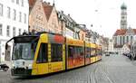 Stra�enbahn / Stadtverkehr; Augsburg;  Combino Nr.862 in der Maximilianstra�e in Augsburg am 23.08.2013.