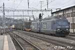 Français  Re 465 012 [EuroTunnel]  Ici à Burgdor  Le 11 Janvier 2018  