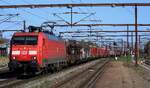 DBCSC EG 3103 hat hier mit einem langen Mischer Einfahrt in den Bhf Pattburg/DK. 24.04.2026