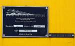 Fabrikschild der Materialf�rder- und Siloeinheit MFSD 100 der MGW Gleis- und Weichenbau-GmbH (Berlin) Nr.