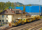 Die Plasser & Theurer Schnell-Schotterplaniermaschine SSP 110 SW, Schweres Nebenfahrzeug Nr.