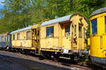   Umrißwagen 746 (Umrißmesswagen Bauart 746)  ex Deutsche Bundesbahn 60 80 99-29 911-7, ex DB 6203 Essen, ex DB 2789, ex DRB 27897,  am 30.04.2017 im Eisenbahnmuseum Bochum-Dahlhausen.