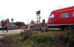 Der Bahnübergang bei Illertissen - Au (Illertalbahn) wurde vom Blitz getroffen und war mehrere Monate betriebsunfähig.