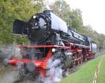 41 018 im Bahnpark Augsburg am 25.10.2009.