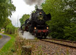 Die 52 8134-0 der Eisenbahnfreunde Betzdorf fuhr Sonderfahrten, anl�sslich der 100 Jahr Feier der Westerwaldbahn (WEBA) am 31 August 2013, zwischen Scheuerfeld/Sieg und dem Betriebshof Bindweide der