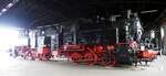 80 023 und 91 896 im Sächsischen Eisenbahnmuseum in Chemnitz am 19.04.2017.