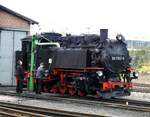 99 1762-6 in Radebeul beim Wasserfassen am 11.04.2016.