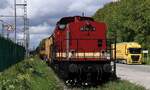 RegioInfraServiceSachsenGmbH  203 843-8  oder 92 80 1203 145-8 D-RIS mit Schweerbau Schleifzug und Begleitwagen abgestellt in J�bek. 15.05.2026 I
