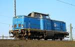 EGP's 212 272-9 dieselt hier laustark über einen Ablaufberg im Hamburger Hafen in HH-Waltershof/Mühlenwerder.
