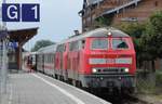 DB 218 470 und 484 mit  Kurswagen  Nieb�ll 23.09.2018