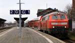 DB 218 453-9 REV/HB X/23.05.17, Verl/BCS X/23.05.24 mit dem RE6 / 11010 als Sonderleistung Nah/SH Nieb�ll Bhf.
