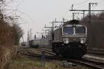 BRLL/EGP 266 069-4 zu Gast im Norden und hier als Rangierfahrt unterwegs zu den noch mit Dünger beladenen Wagen. Jübek 23.03.2026