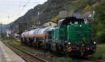 Infraserv Logistics 4125 006-1 mit 4x Flugbenzin unterwegs Richtung R�desheim.