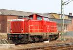   Die 212 034-3 (92 80 1 212 034-3 D-DB) der  DB Fahrwegdienste GmbH (geh�rt zur DB Netz AG), ex DB V 100 2034, ist am 24.03.2015 im Bahnhof Gie�en abgestellt.