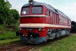 DR-Wümme 120 198 steht am 30 Mai 2010 ins Bw Weimar der Thüringer Eisenbahnfreunde.