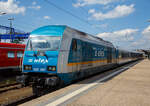 Die alex 223 067-0 (92 80 1223 067-0D-DLB) steht am 21 April 2023, mit dem RE 2 Hof - Schwandorf - Regensburg - M�nchen, im Hbf Hof.