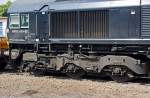 Detail eines m�chtigen dreiachsigen HTCR-E Drehgestelles der Class 66.