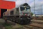 Am Tag der Schienen 21 September 2025 könnte Mann bei Rheincargo in Neuss am Kaiser eine netter Ausstellung von altere und ganz neue Loks der RhC beobachten.