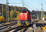   Hier nochmal als Nachschuss: Die Lok 4 der Railflex GmbH (92 80 1275 111-3 D-RF), eine MaK G 1206, f�hrt am 12.11.2016 als Lz durch den Bahnhof Betzdorf/Sieg.