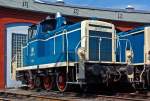 Die 261 671-2 (ex DB V60 671) der Aggerbahn (Andreas Voll e.K., Wiehl) ausgestellt beim Lokschuppenfest am 18.08.2012 im S�dwestf�lische Eisenbahnmuseum in Siegen.