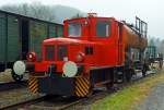   Die Lok 3 der IG Asdorftalbahn am 10.03.2012 in Niederfischbach beim ehem.