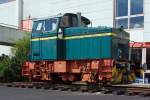 Eine Krauss Maffei M 250 B eine ehemalige Werkslok der Buderus AG, Werk Lollar, heute Denkmallok der Sammler- und Hobbywelt in  Buseck, hier am 21.08.2013.

Die Lok der Bauart  B-dh wurde 1966 unter der Fabriknummer 19274 f�r die Buderus AG gebaut, bis in die 1990er-Jahre war sie dort im Einsatz.