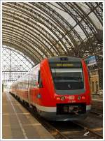 Der RegioSwinger 612 986 gekuppelt mit einem weiteren steht am 27.08.2019 im Hbf Dresden.