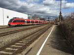 644 059 + 644 042 bei der Einfahrt als RB aus Ulm in Ehingen.