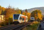   Der VT 116 (95 80 0646 416-7 D-HEB / 95 80 0946 916-3 D-HEB / 95 80 0946 416-4 D-HEB) ein Stadler GTW 2/6 der HellertalBahn, als RB 96  Hellertal-Bahn  (Neunkirchen(Kr Siegen) - Herdorf - Betzdorf)