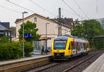   Starke Unwetter an der Sieg, zwischen Betzdorf und Kirchen lag ein Baum im Gleis, so war die Strecke nur noch eingleisig befahrbar und der VT 266 (95 80 0648 166-6 D-HEB / 95 80 0648 656-6 D-HEB)