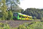 VT 365 und 366 (Basis 650) einer Privatbahn, wohl bei der Überführung, bei Urspring am 20.09.2012.