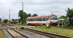 NEG 627 103-4 als Pendelzug zwischen Nieb�ll und T�nder/DK Einfahrt Nieb�kk bhf. 03.06.2024