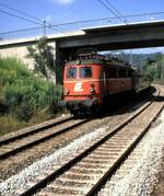 ÖBB 1018.08 in Passau am 02.08.1986.