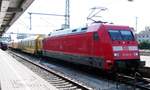 101 062-8 mit neuem Robel Netz Instandhaltungszug 782 001 in Ulm am 16.09.2020.