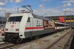 DB 101 110 hat am 16 Mai 2025  mit +90 deren Reise nach Basel SBB beendet und wird dort fotografiert.