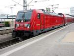 147 016-0 von Bombardier mit Doppelstockzug in Stuttgart am 27.10.2019.