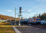 Die an die IGE - Internationale Gesellschaft f�r Eisenbahnverkehr GmbH (Hersbruck) vermietete Railpool 185 685-5 (91 80 6185 685-5 D-Rpool) mit Werbung „H�r das Signal, Berlin - 100% Engagement