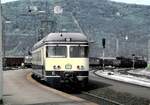 427 in Geislingen Steige; im Hintergrund sind je eine BR 193, 194 und 140, im Juni 1980.