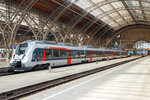   Der fünfteilige Bombardier Talent 2 - 9442 310 / 9442 810 der Abellio Rail Mitteldeutschland GmbH steht am 21.05.2016, als SE 15 nach Saalfeld/Saale (Leipzig – Weißenfels –