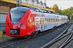 Auf einem Nebengleis in Koblenz steht Triebzug 1440 508 abgestellt.