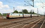 DB 101 087-5 mit unbekanntem IC bei der Einfahrt in HH-Harburg.