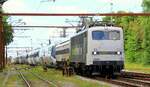 Railadventure 139 558-1 + RailAdv Habfis + 57/6723+19+22+17+16+05+11+07+04 + RailAdv Habfi als DbZ 42795 auf dem Weg nach Neum�nster.