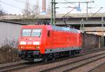 145 010-5(Unt/LDX/11.02.2013)rollt hier Solo durch HH-Harburg.