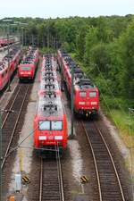 E-Lok Abstellgruppe mit BR 145 151 und 185, Maschen 03.06.2012