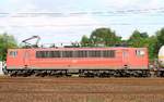 Volle Breitseite auf 155 175-3 bei der Durchfahrt in HH-Harburg.