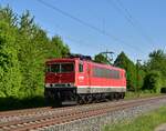 Alles neu macht der Mai! Doch die 155 124 ist schon vorher hübsch gemacht worden. Thüngersheim den ersten Mai 2025