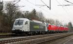 RailAdventure 183 500-8, REV/mgw Service/04.09.15 mit dem DbZ 42792 bestehend aus den DSB Vectronen EB 3208, 3206 und 3207. Owschlag 24.01.2021