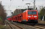 DB 185 065-0 mit Laaers Ganzzug auf dem Weg sich Ladung zu holen.